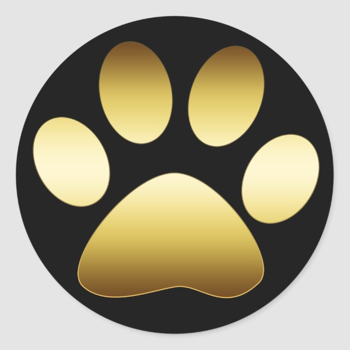 Gold and Black Paw Print Gold and Black Paw Print